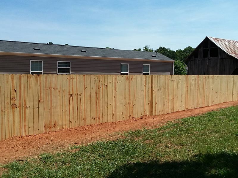 Privacy Fence Installation in Alamance Hills Subdivision, Burlington, NC