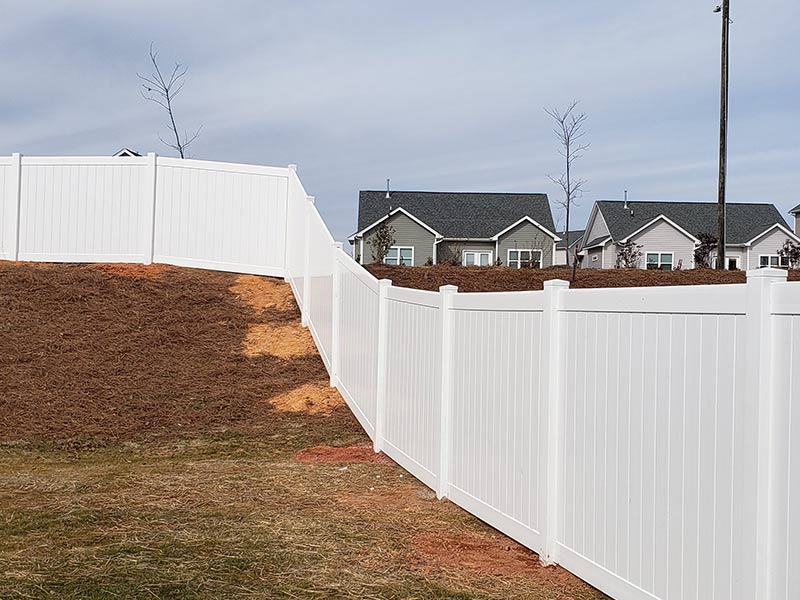 Vinyl Fence Installation in Alamance Hills Subdivision, Burlington, NC